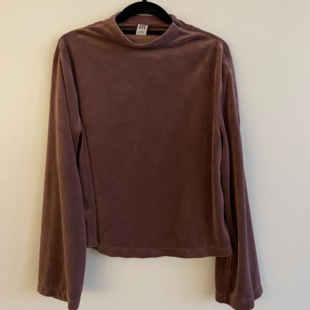 Joy Lab Velour Sweatshirt with Zipper